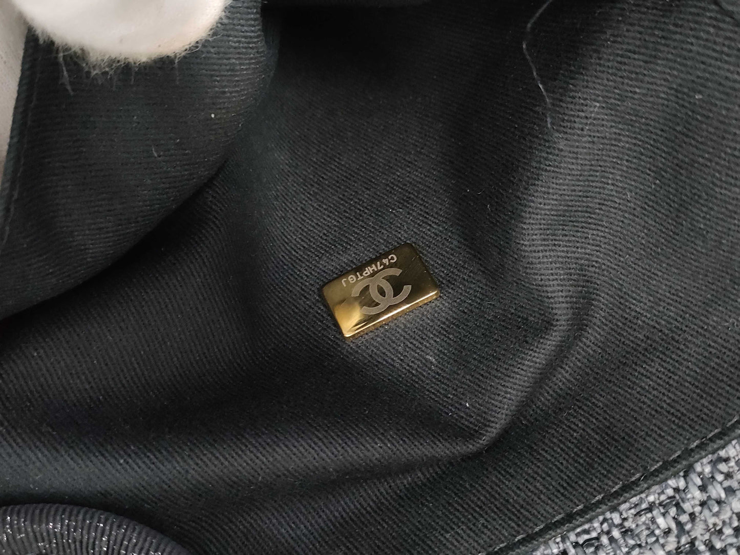 CHANEL Deauville Tote Bag with Plate