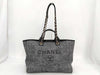 CHANEL Deauville Tote Bag with Plate