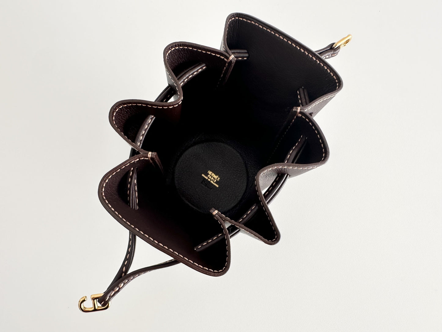 HERMES HERMES Vespa Pouch Dark Brown