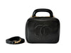 CHANEL Caviar Skin Vanity Coco Mark 2-Way Shoulder Bag Black Vanity Bag