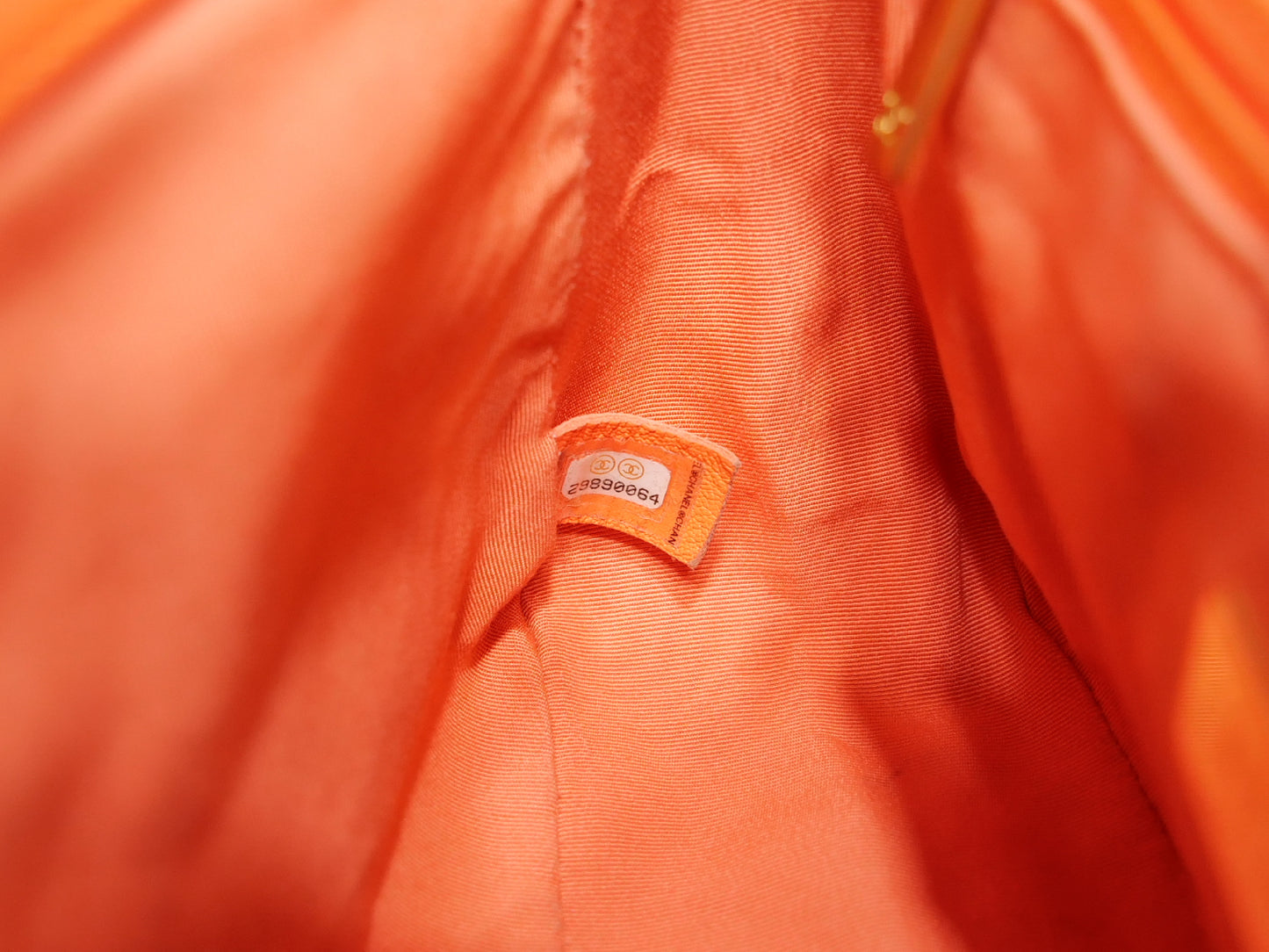 CHANEL Chanel 19 Chain Shoulder Bag Orange Serial Seal Coco Mark Shoulder Bag