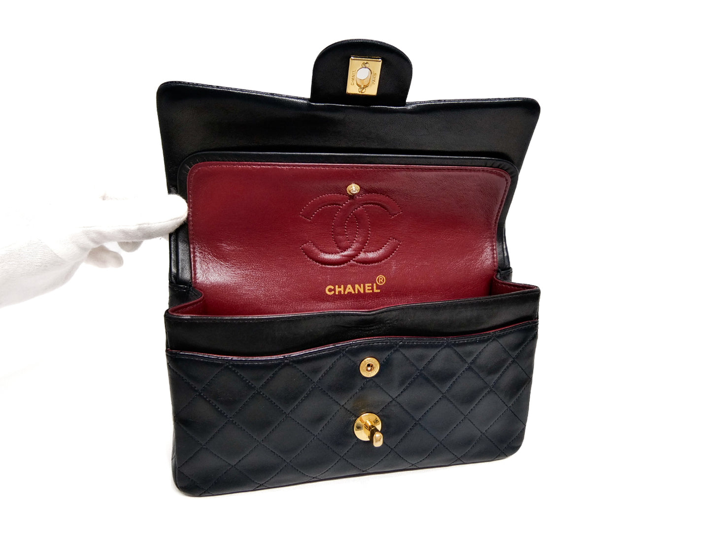CHANEL Matelasse 23 Double Flap Serial Seal Shoulder Bag