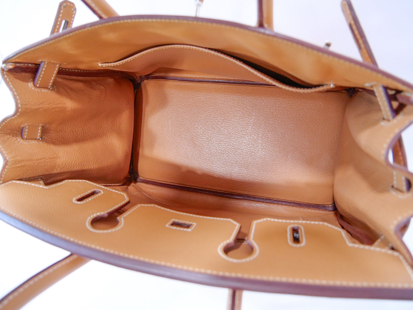 HERMES Birkin 30 Epson Handbag with K Stamp and Rain Cover