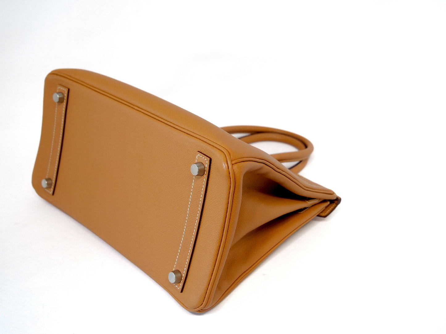 HERMES Birkin 30 Epson Handbag with K Stamp and Rain Cover