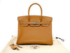 HERMES Birkin 30 Epson Handbag with K Stamp and Rain Cover