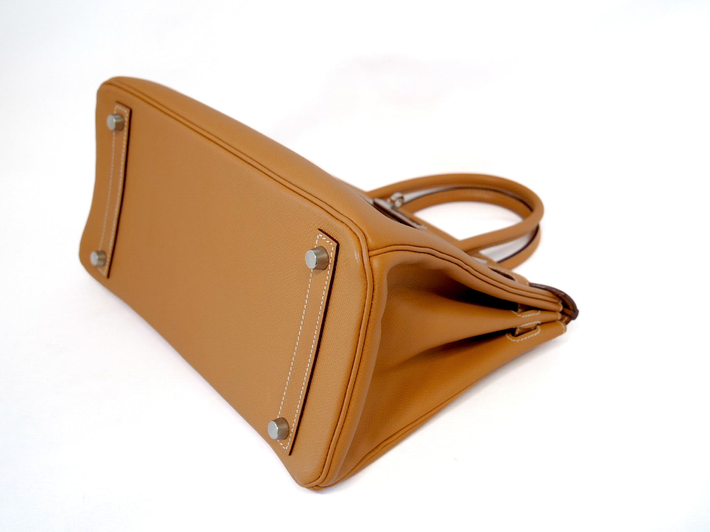 HERMES Birkin 30 Epson Handbag with K Stamp and Rain Cover