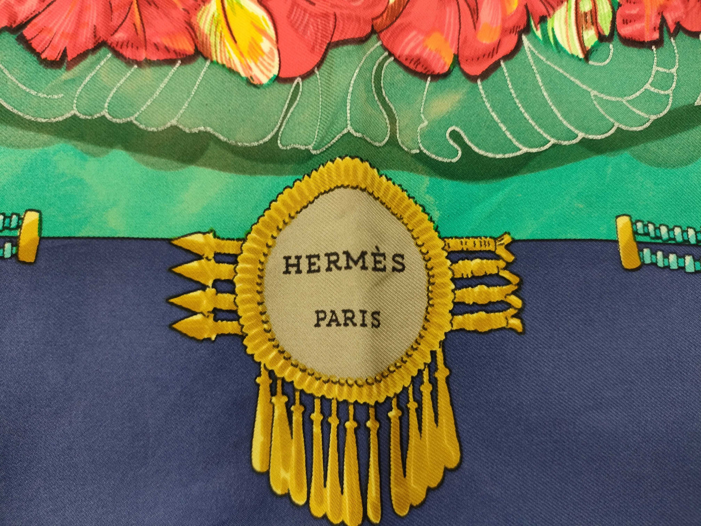 HERMES Carré HERMES Carré 90 Mexican Buddha Carnival Scarf
