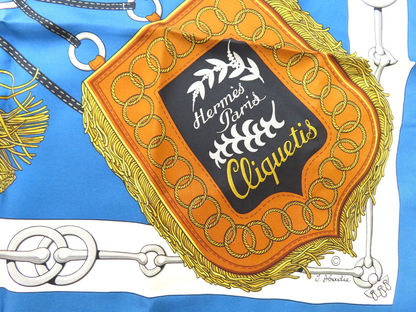 HERMES Carre HERMES Carre 90 Cliquetis Katikachi Sword Pattern Scarf