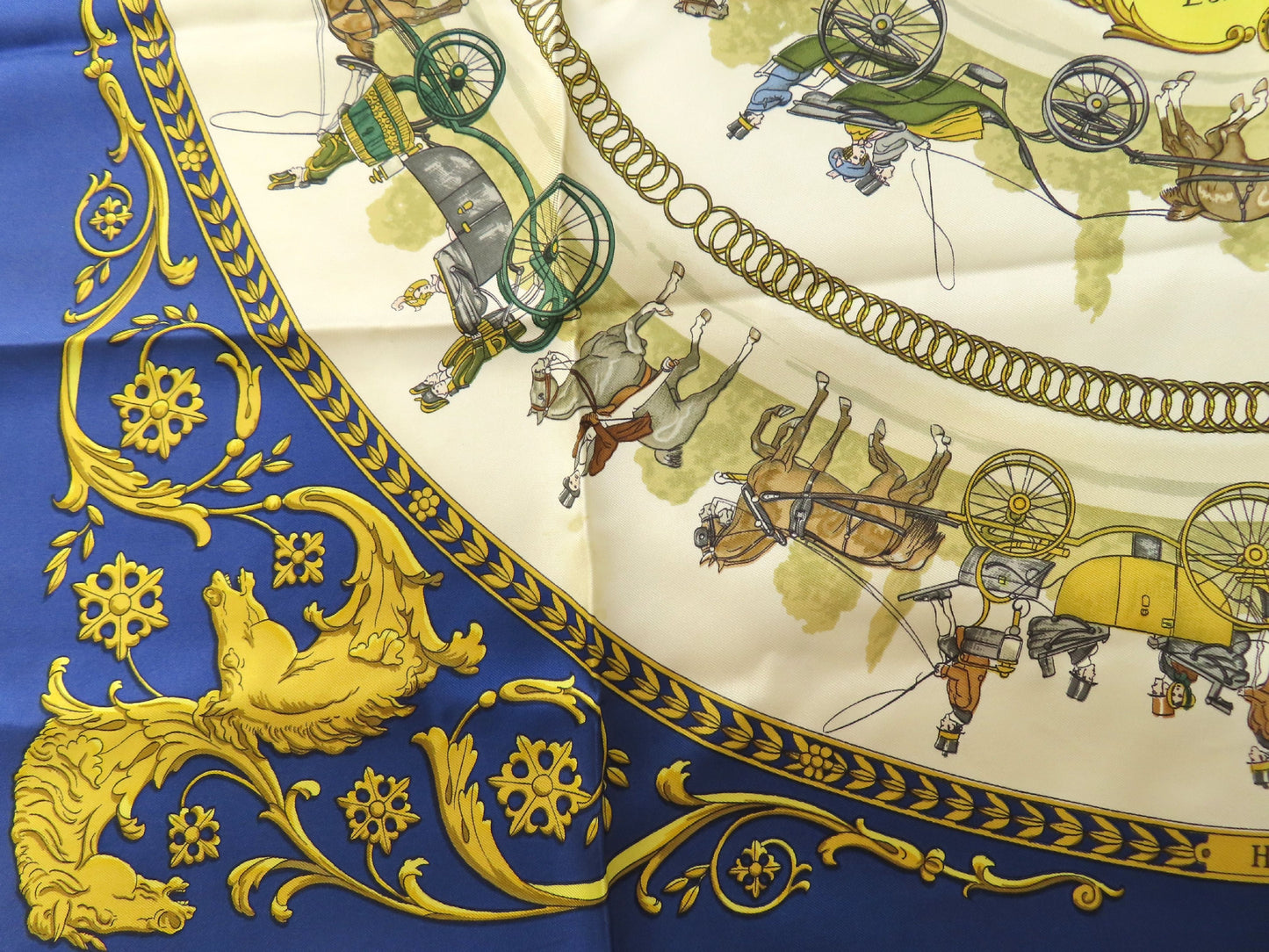 HERMES HERMES Carré 90 Walk to Longchamp Scarf