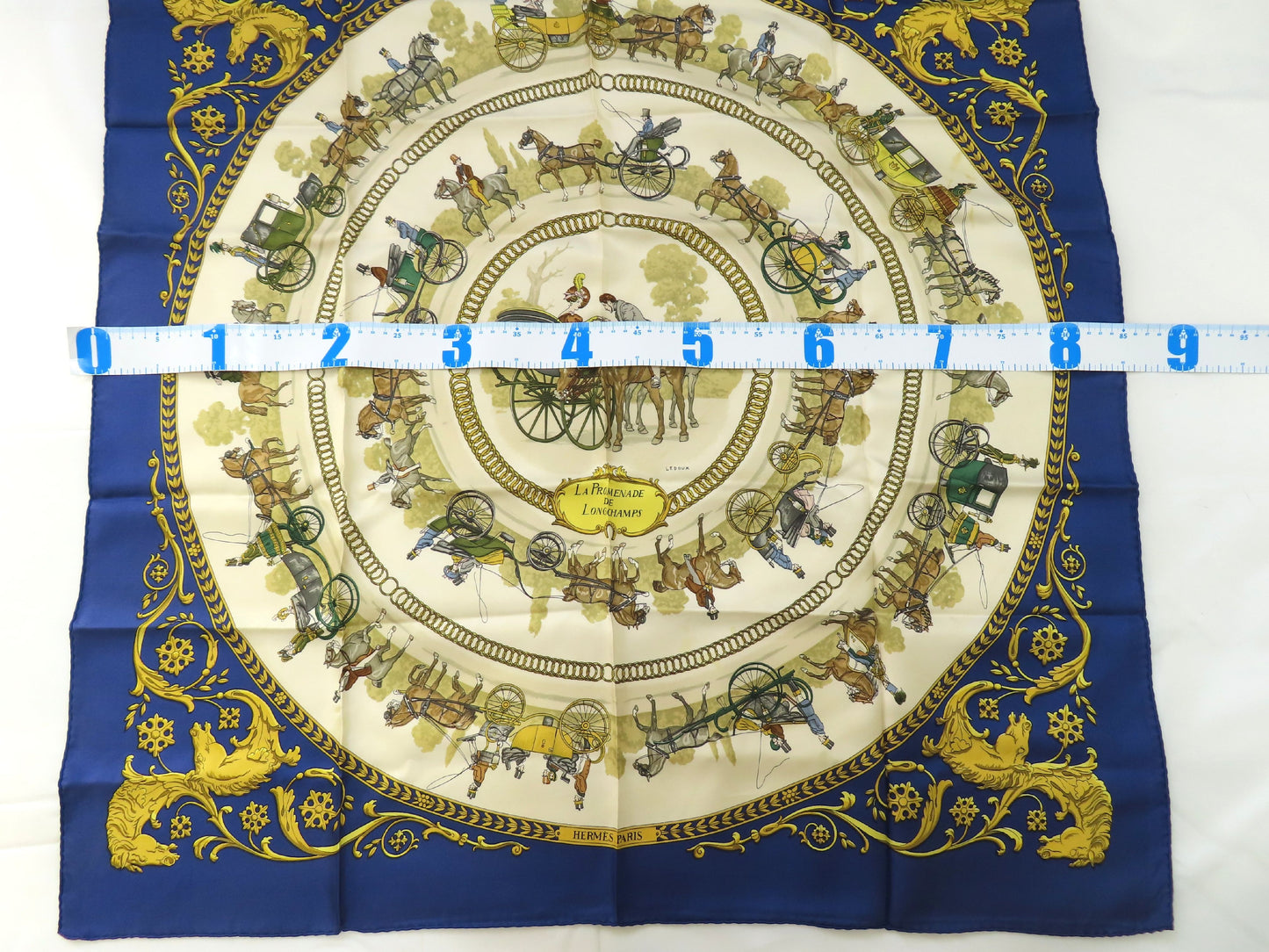 HERMES HERMES Carré 90 Walk to Longchamp Scarf