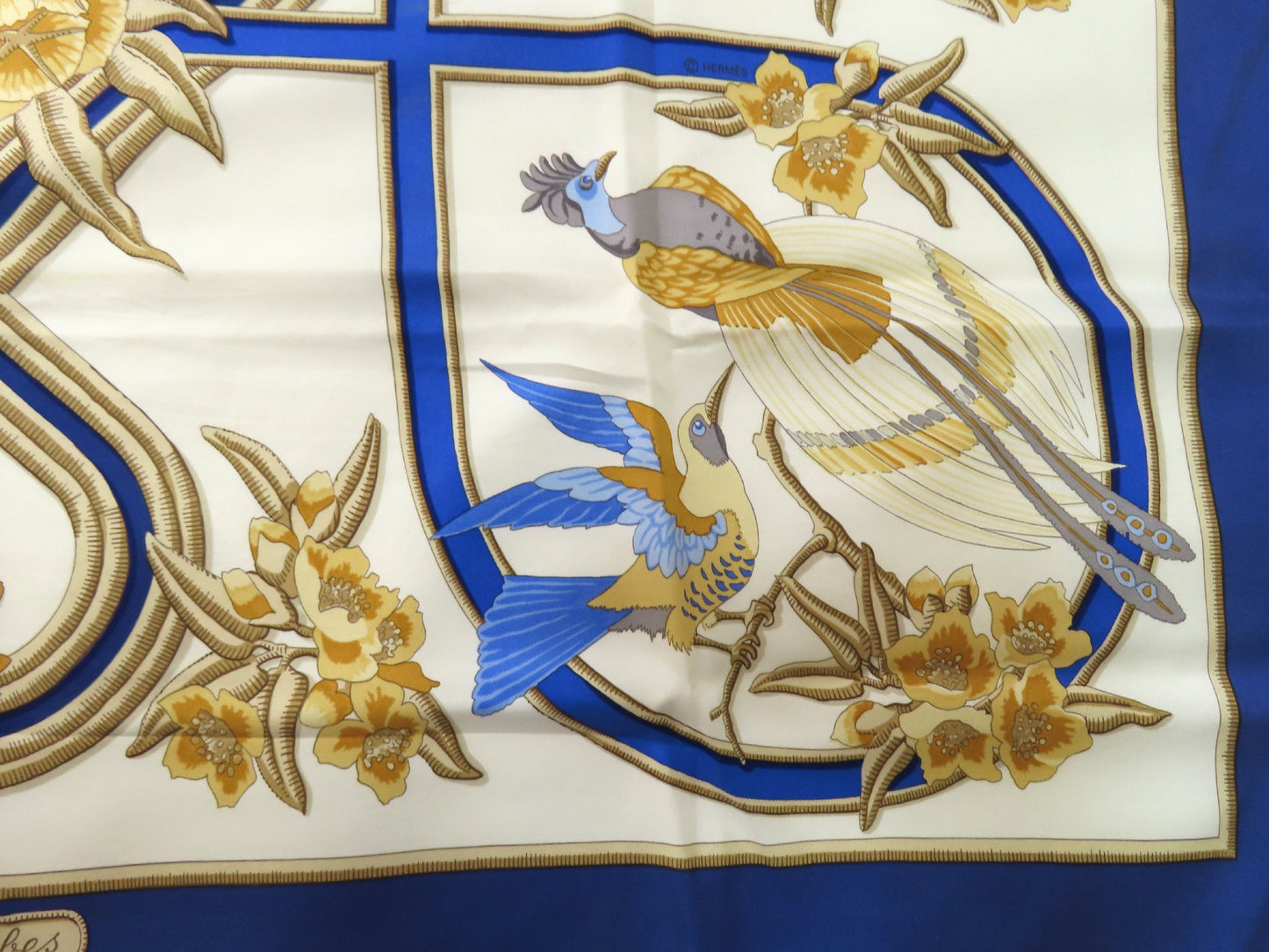 HERMES HERMES Carré 90 Caribbean Bird Scarf