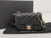 CHANEL CHANEL Mini Matelasse Lamb Chain Black Shoulder Bag