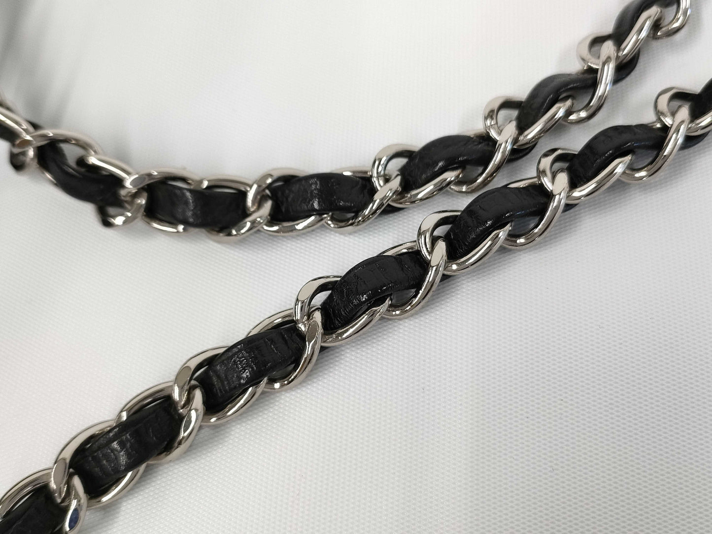 CHANEL CHANEL Double Fumatelasse Caviar Leather Chain Shoulder Bag