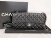 CHANEL CHANEL Double Fumatelasse Caviar Leather Chain Shoulder Bag