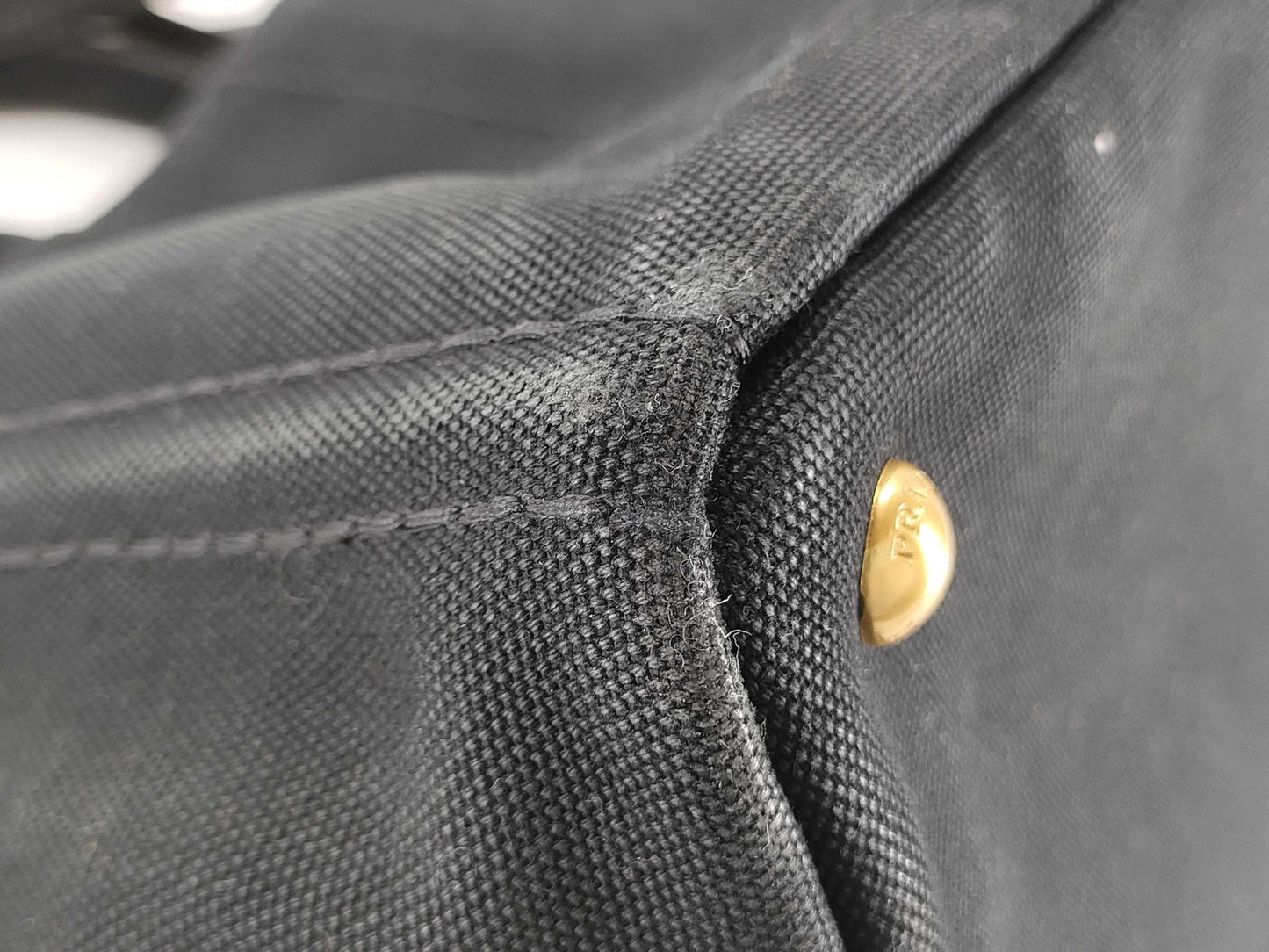 PRADA PRADA Canapa 2-way shoulder bag, black tote bag
