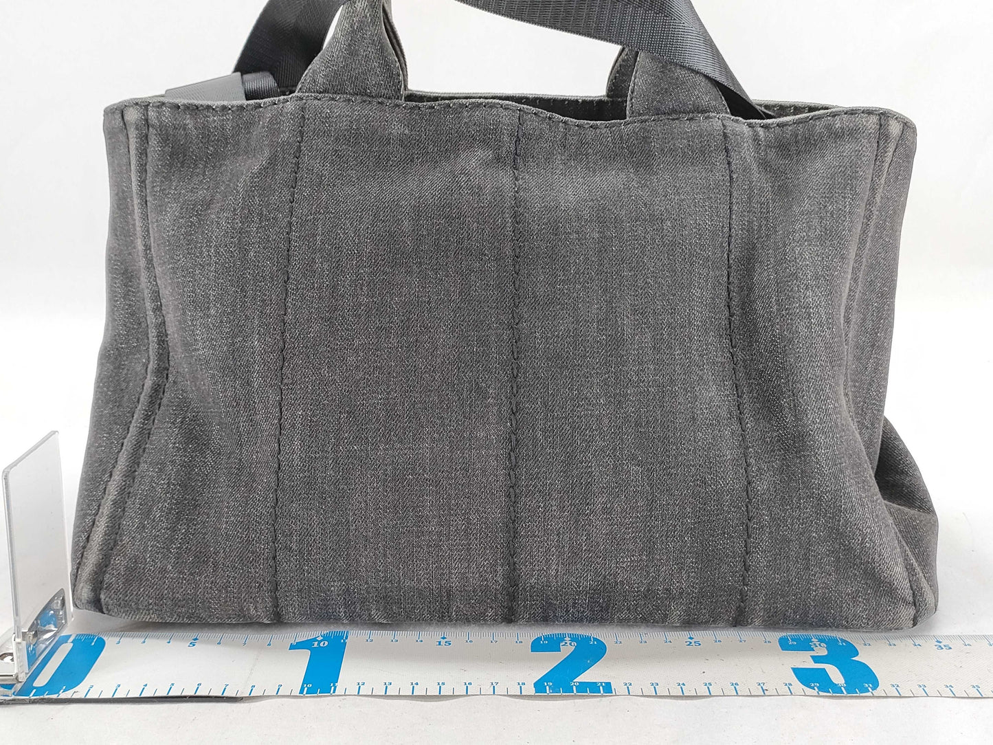 PRADA PRADA Canapa 2-way shoulder bag, gray tote bag