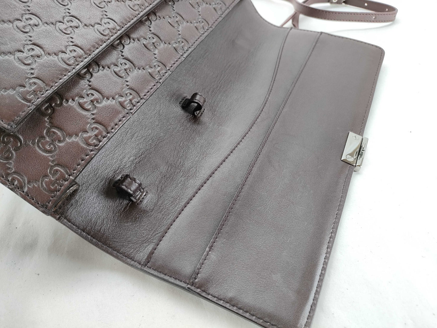 GUCCI Guccissima Gucci GGssima 2-way shoulder bag with lock and key