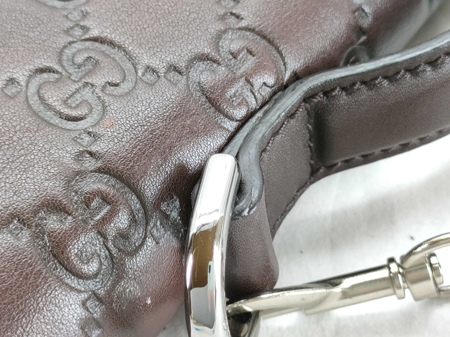 GUCCI Guccissima Gucci GGssima 2-way shoulder bag with lock and key