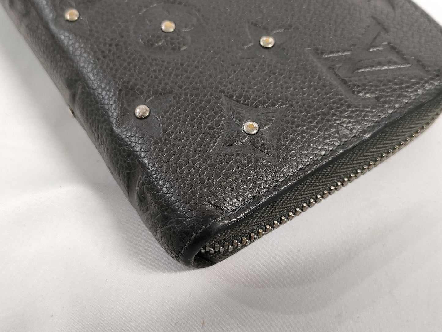 LOUIS VUITTON RFID verification not possible SP4135 M61442 Zippy Wallet Platine Studs Wallet