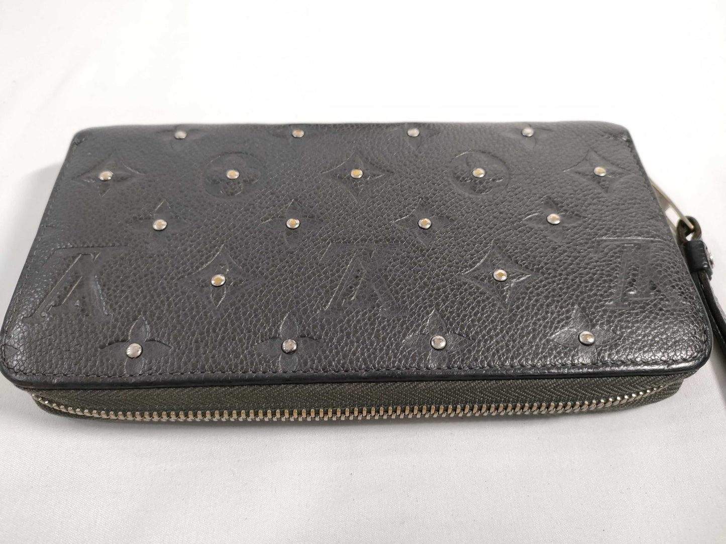 LOUIS VUITTON RFID verification not possible SP4135 M61442 Zippy Wallet Platine Studs Wallet