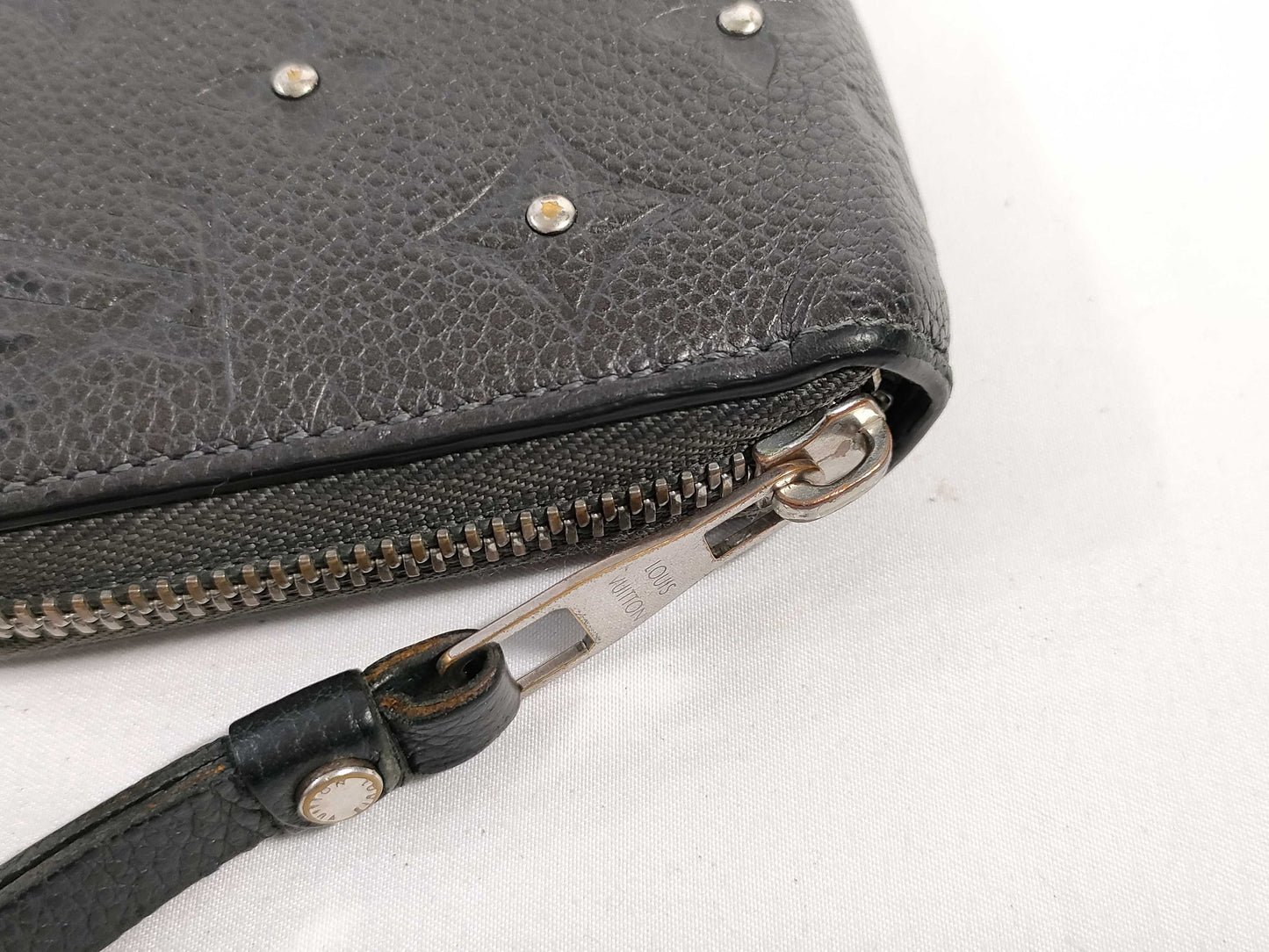 LOUIS VUITTON RFID verification not possible SP4135 M61442 Zippy Wallet Platine Studs Wallet