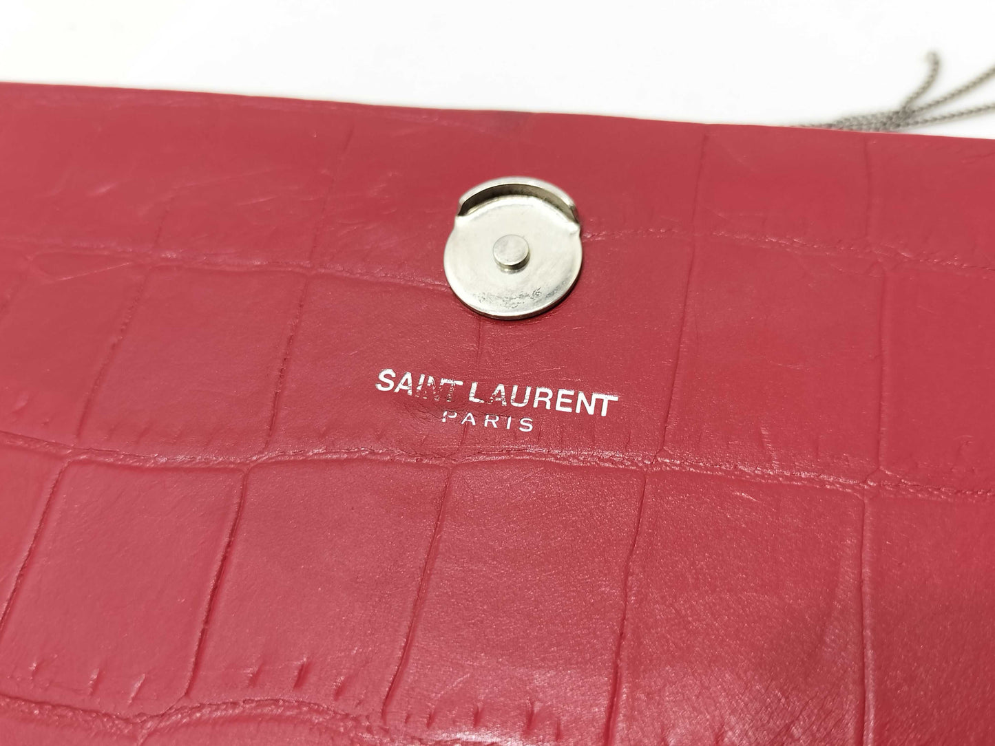 SAINT LAURENT SAINT LAURENT Paris Kate Crocodile Embossed Shoulder Bag Shoulder Bag
