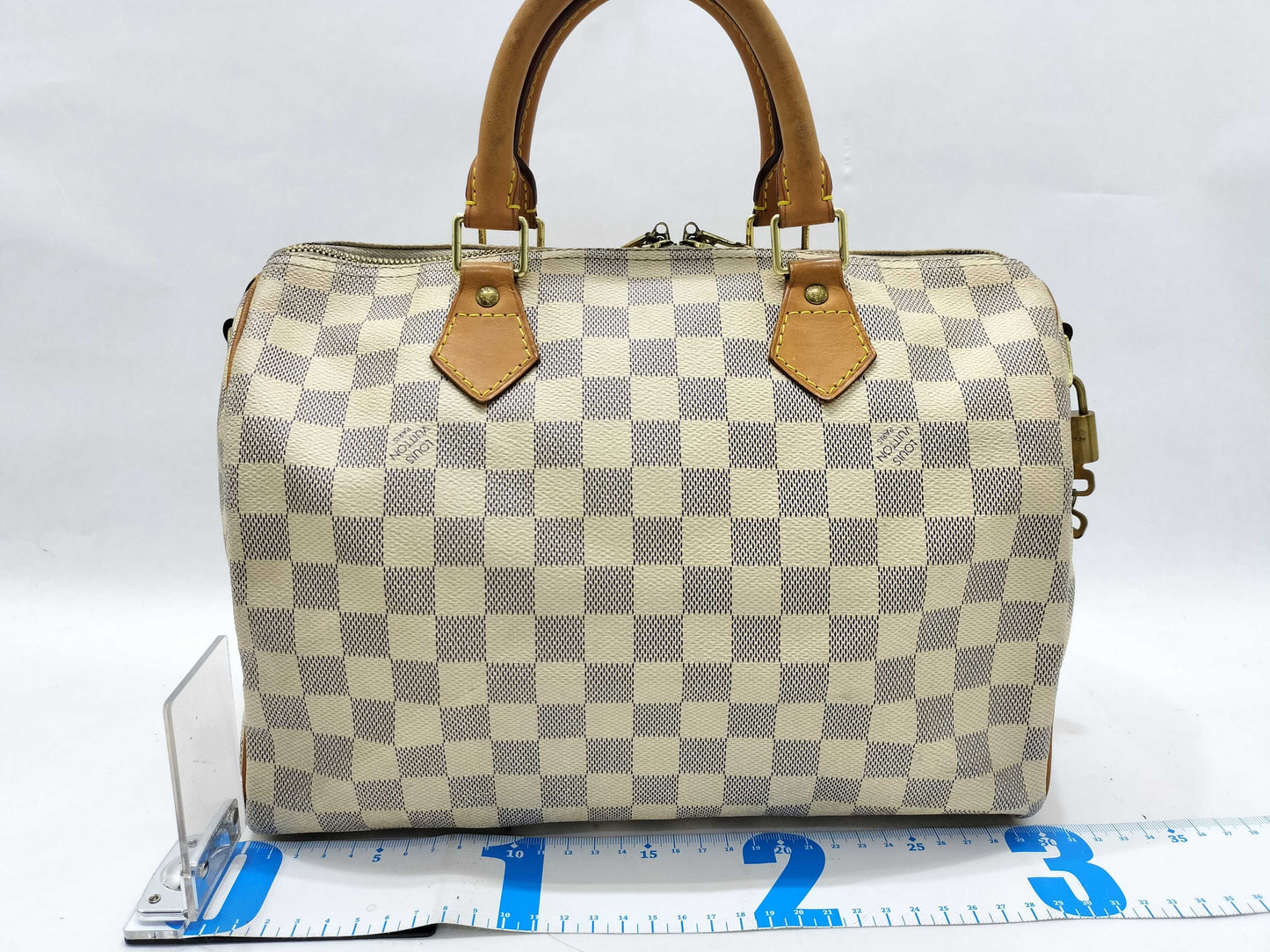 LOUIS VUITTON DU0193 Damier Azur Speedy 25 2-Way Handbag/Shoulder Bag DU0193