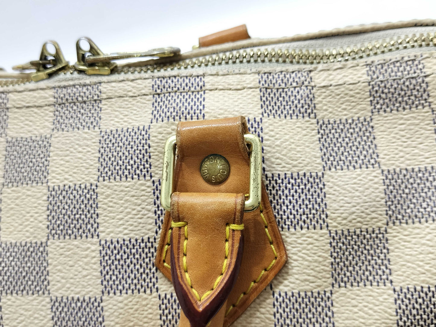 LOUIS VUITTON DU0193 Damier Azur Speedy 25 2-Way Handbag/Shoulder Bag DU0193