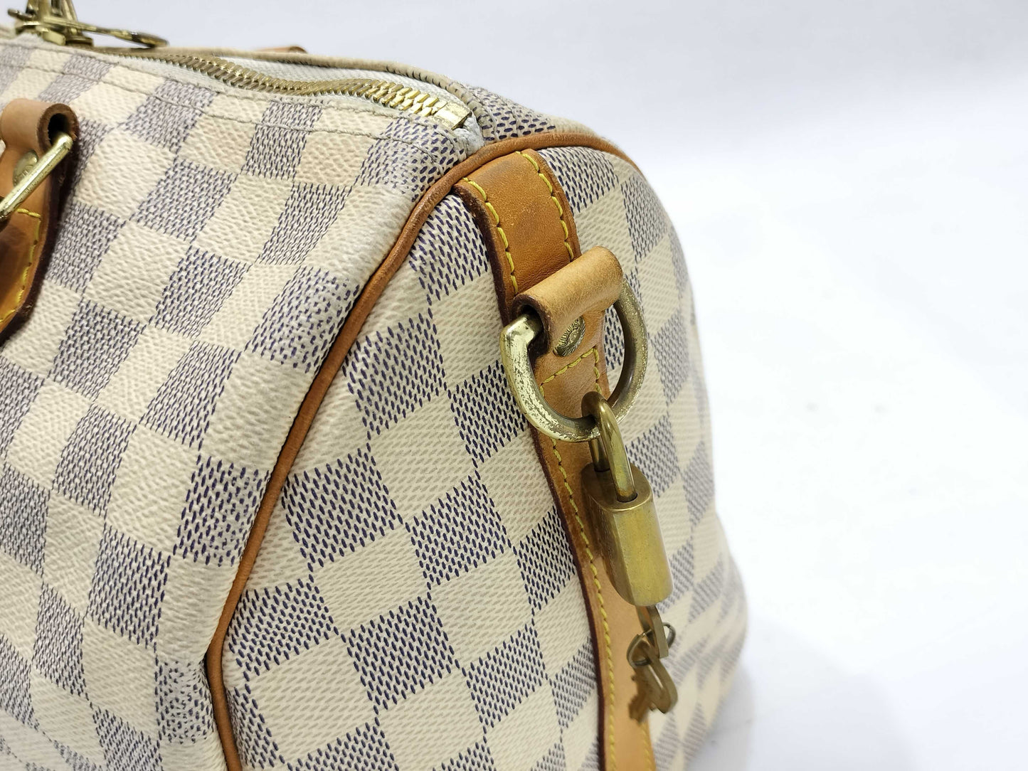 LOUIS VUITTON DU0193 Damier Azur Speedy 25 2-Way Handbag/Shoulder Bag DU0193