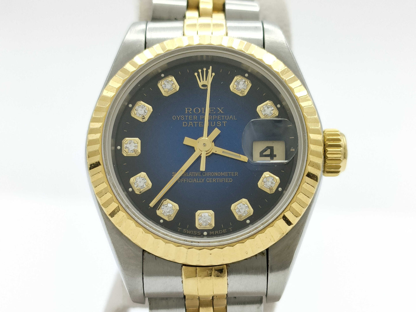 ROLEX 69173G Datejust W176841 Blue Gradient Dial Women's Watch