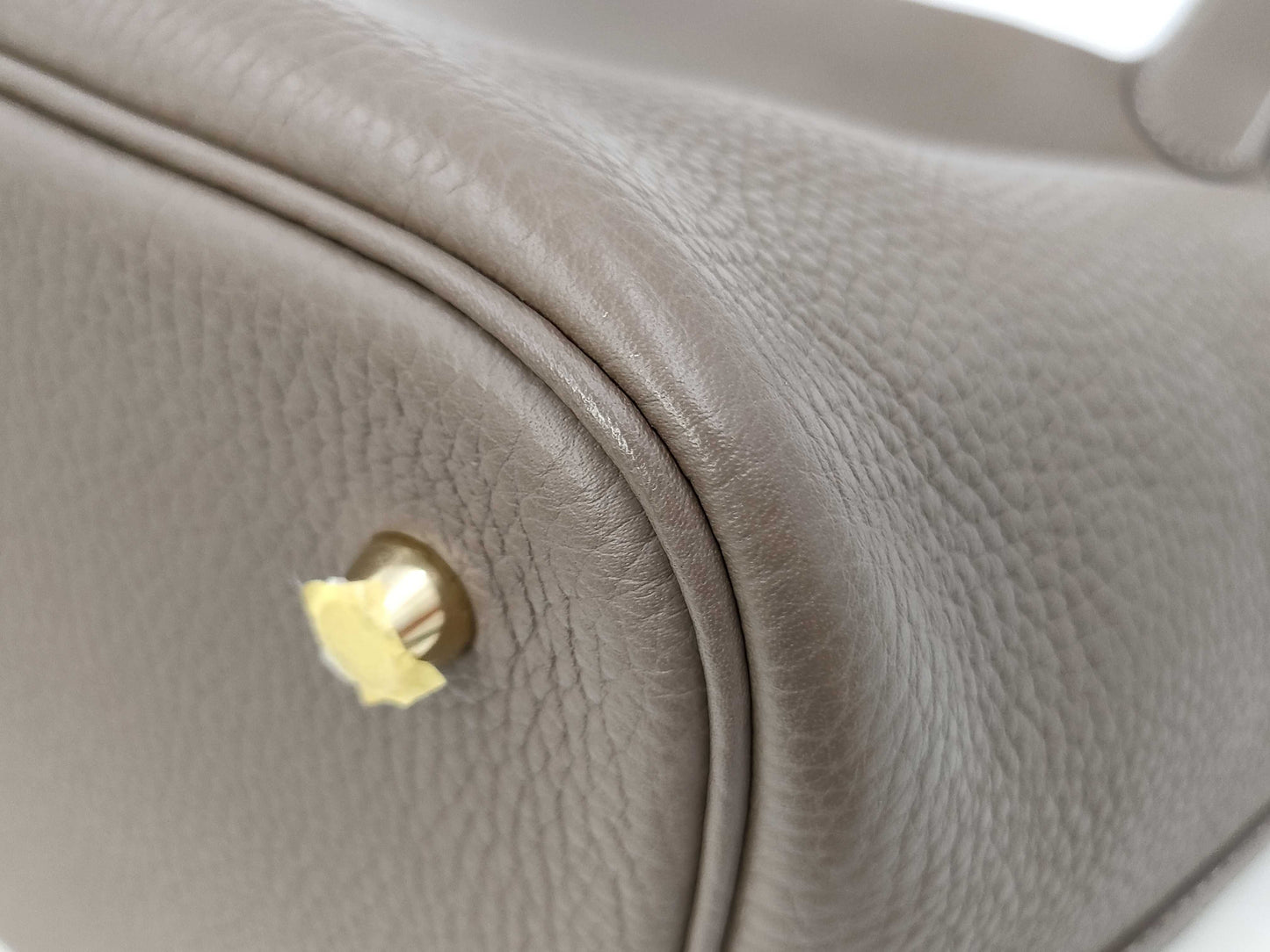 HERMES Picotin MM Etoupe Gold Hardware C Stamp Taurillon Handbag