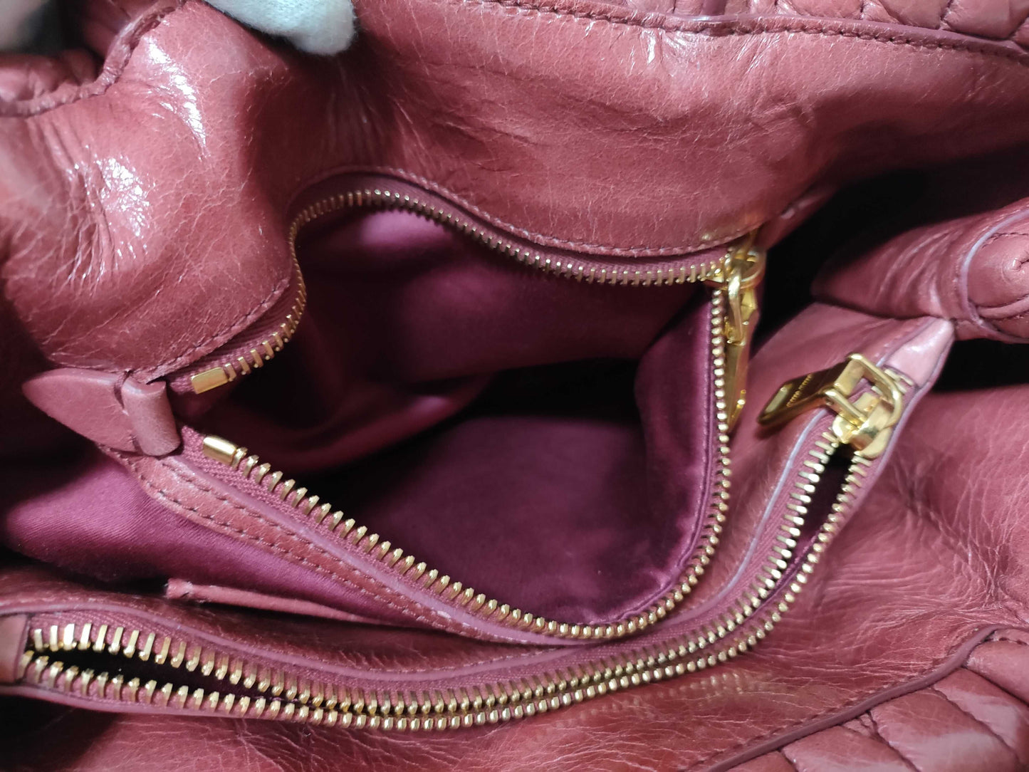 Miu Miu 2-way shoulder bag with Matelasse logo and leather handbag
