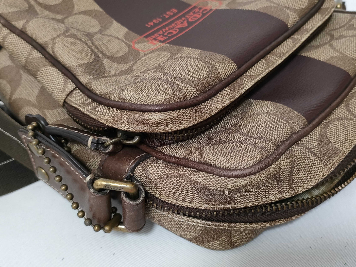 COACH Signature Coach Heritage Shoulder Bag Signature Camera Bag PVC Leather Shoulder Bag