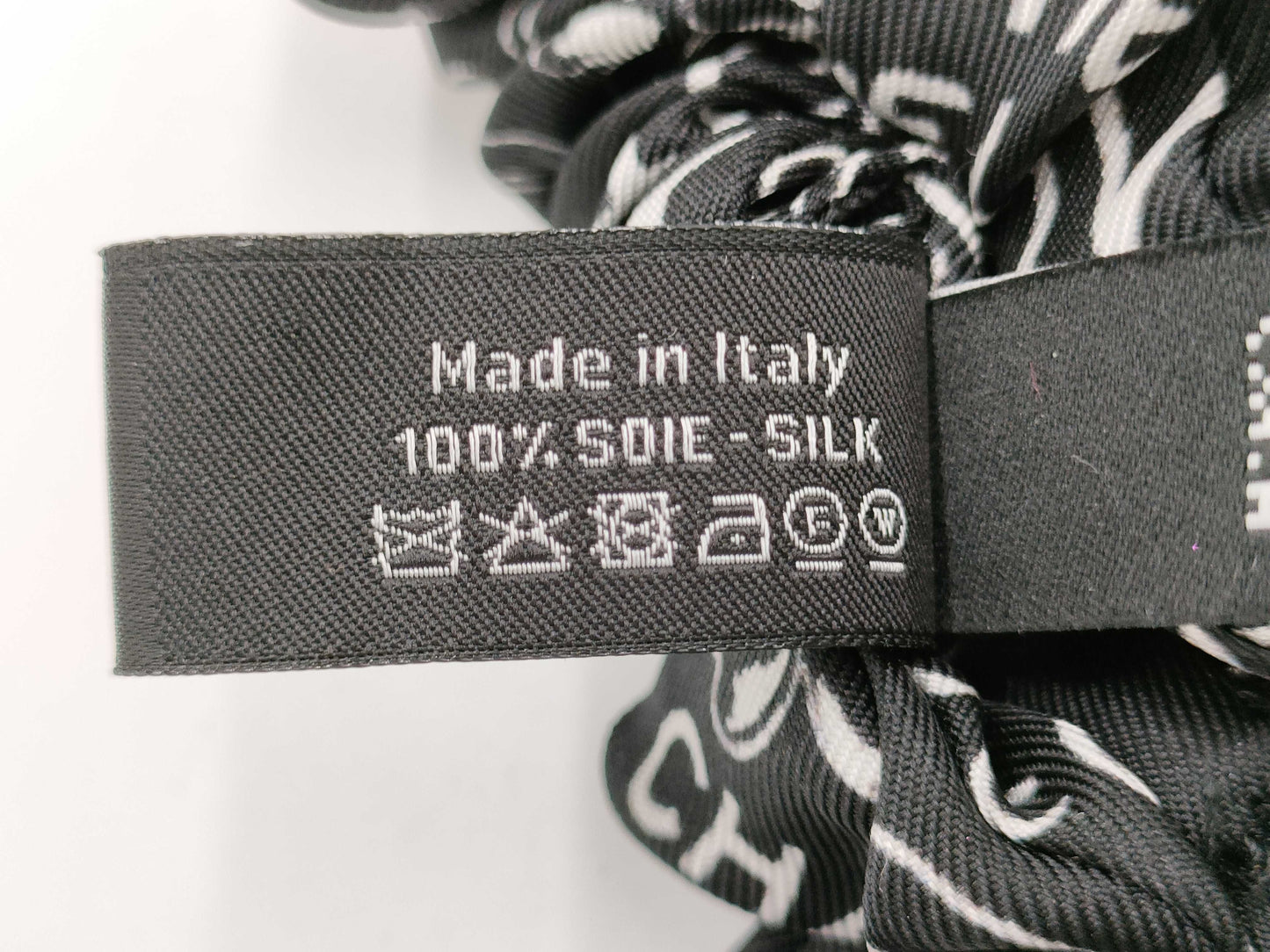 CHANEL CHANEL Coco Mark Scrunchie Black x White Hair Accessory Hair Accessory