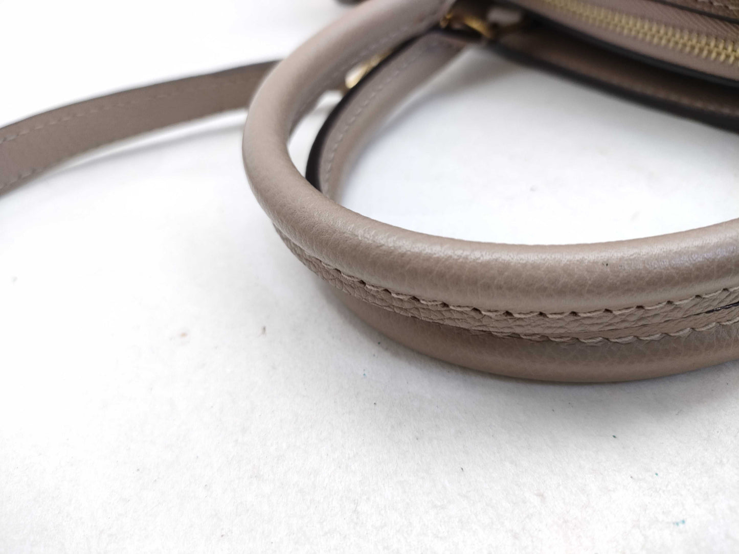 LOUIS VUITTON RFID Verified, Serial Number Unverifiable, Monogram Empreinte Grand Palais MM M45833 Beige Handbag, RFID Enabled