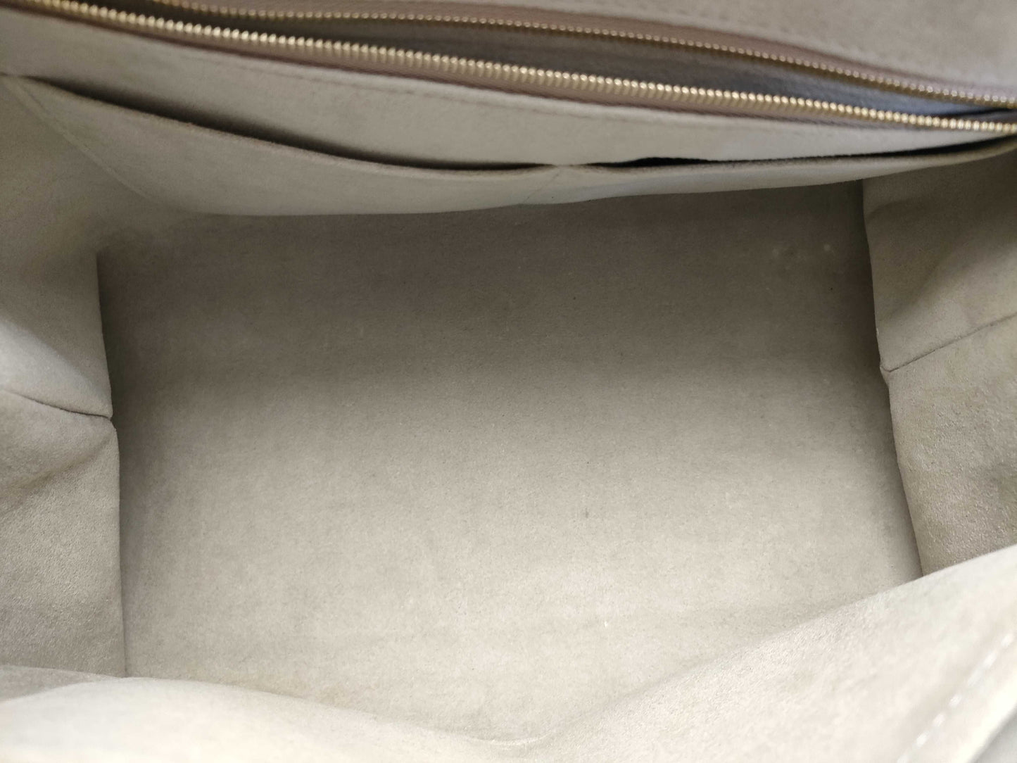 LOUIS VUITTON RFID Verified, Serial Number Unverifiable, Monogram Empreinte Grand Palais MM M45833 Beige Handbag, RFID Enabled