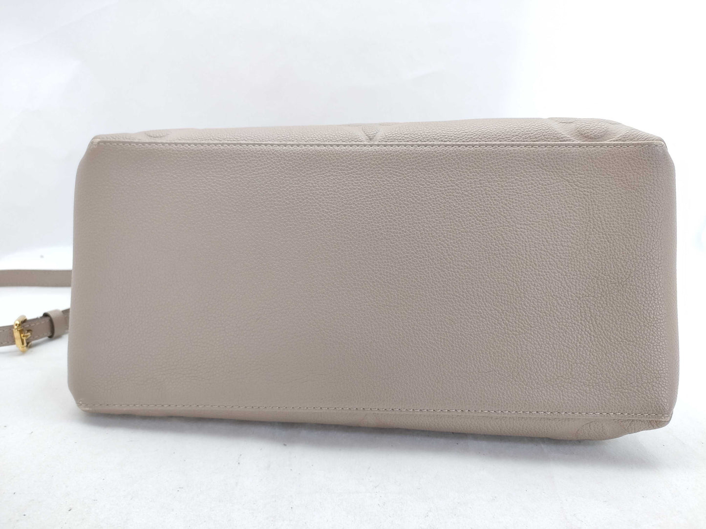 LOUIS VUITTON RFID Verified, Serial Number Unverifiable, Monogram Empreinte Grand Palais MM M45833 Beige Handbag, RFID Enabled