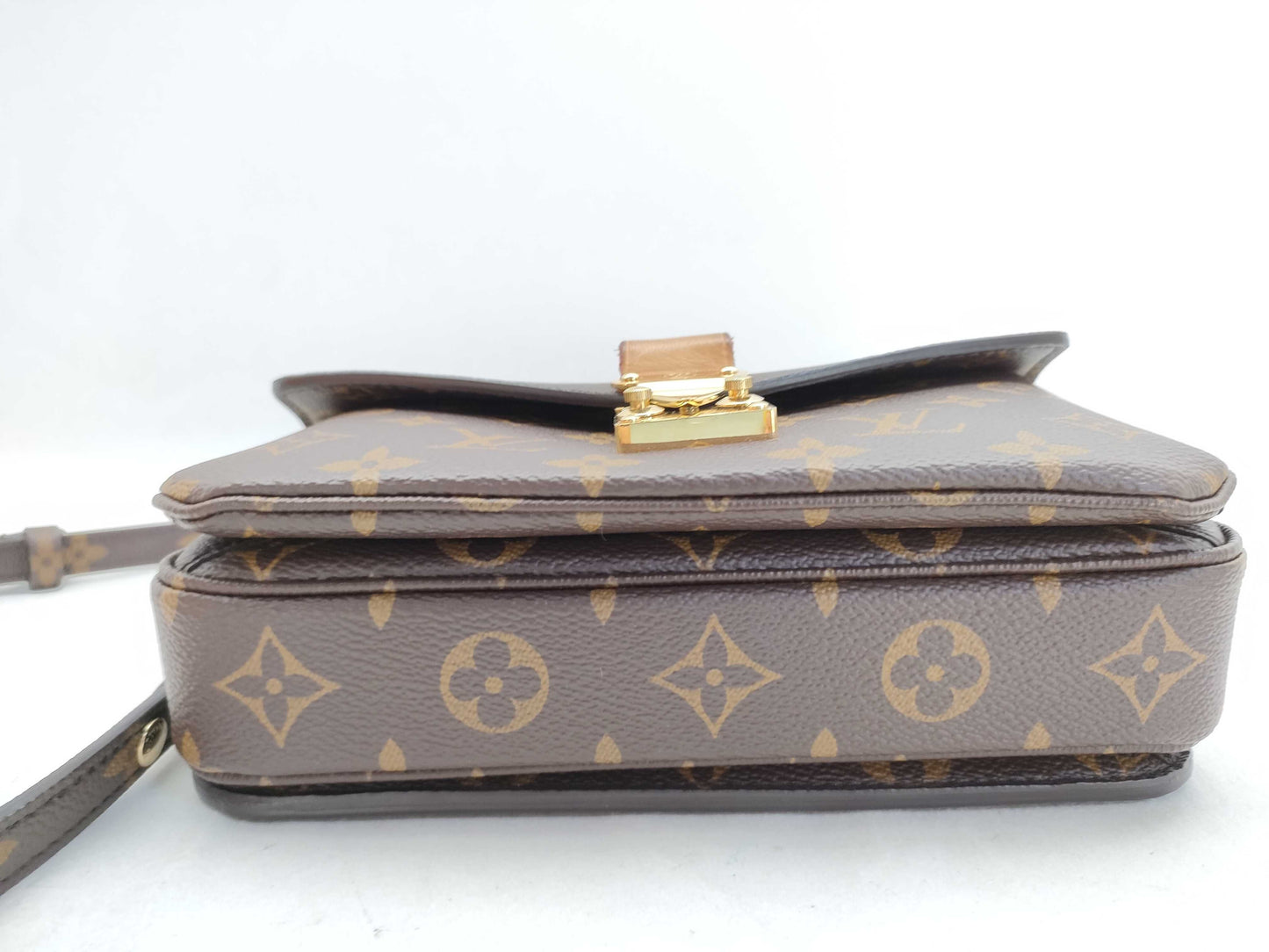 LOUIS VUITTON RFID Verified, Serial Number Unverifiable, Monogram Louis Vuitton Monogram Pochette Metis EW M46279 Brown RFID Enabled Shoulder Bag