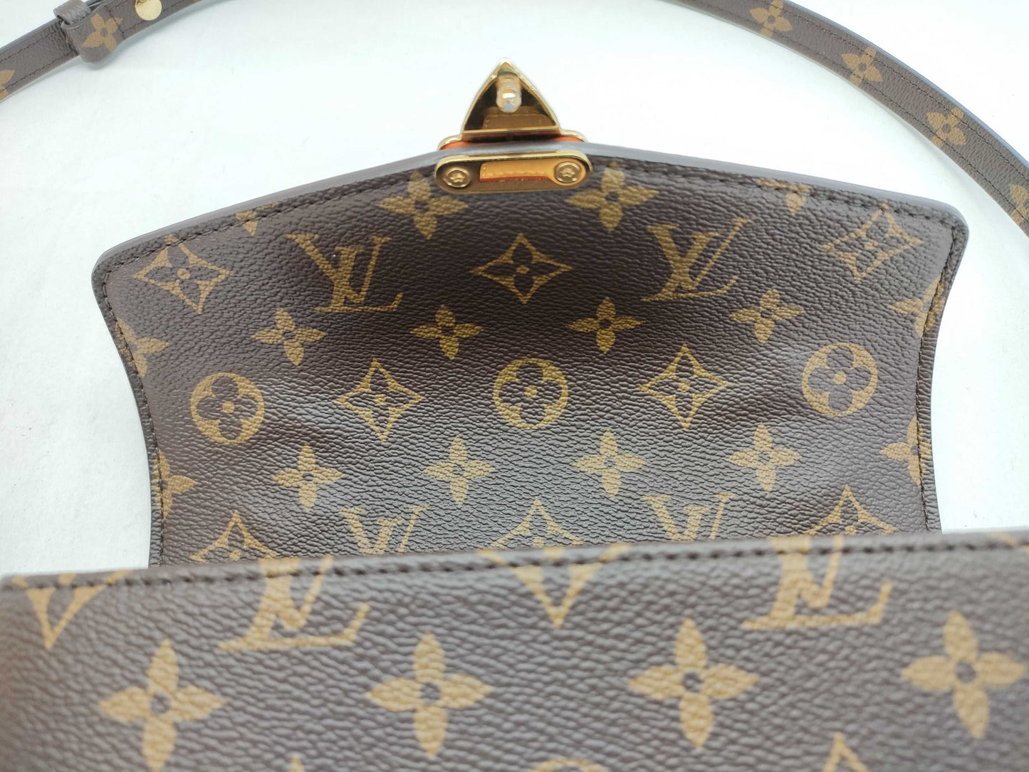 LOUIS VUITTON RFID Verified, Serial Number Unverifiable, Monogram Louis Vuitton Monogram Pochette Metis EW M46279 Brown RFID Enabled Shoulder Bag