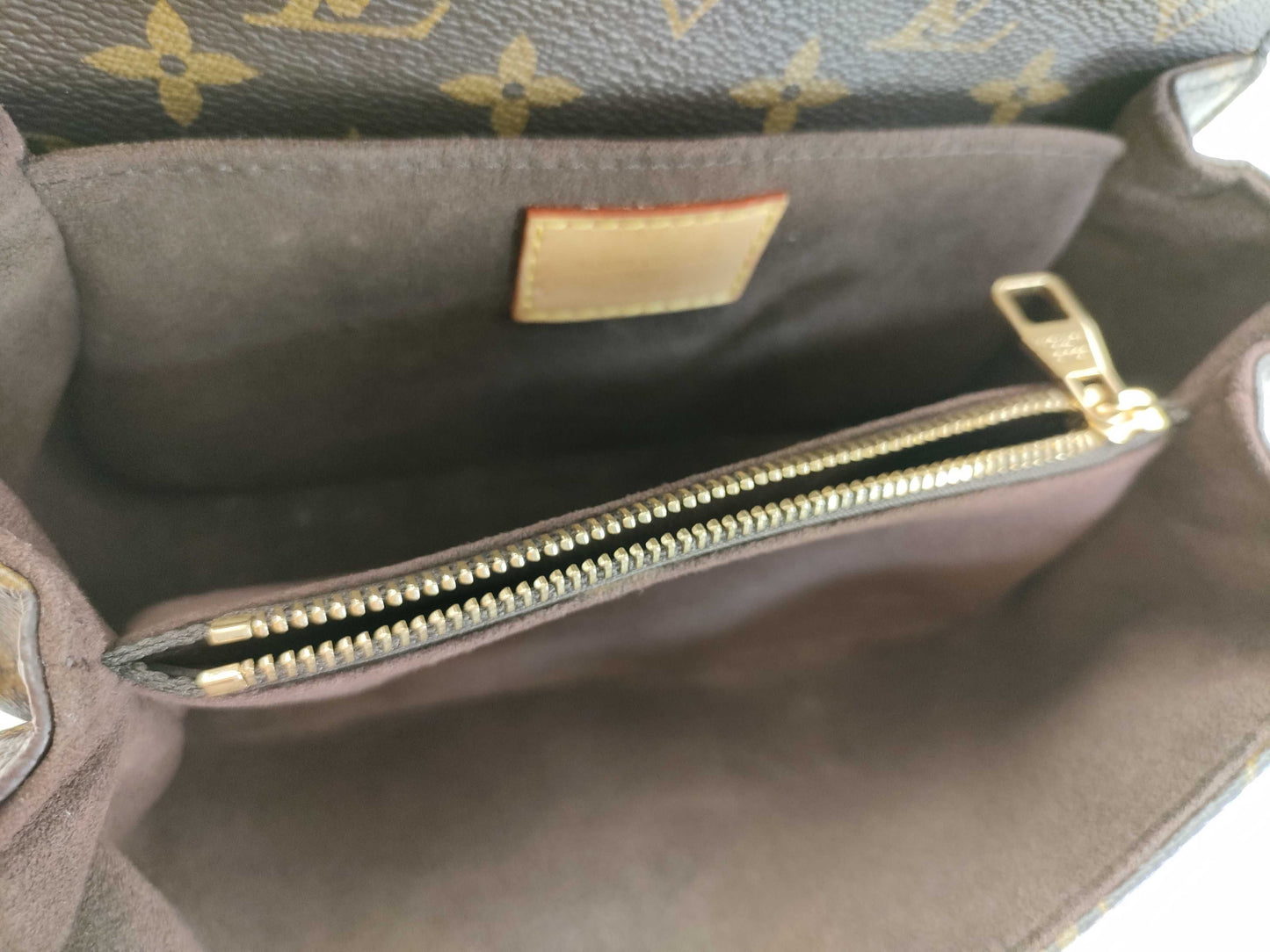 LOUIS VUITTON RFID Verified, Serial Number Unverifiable, Monogram Louis Vuitton Monogram Pochette Metis EW M46279 Brown RFID Enabled Shoulder Bag