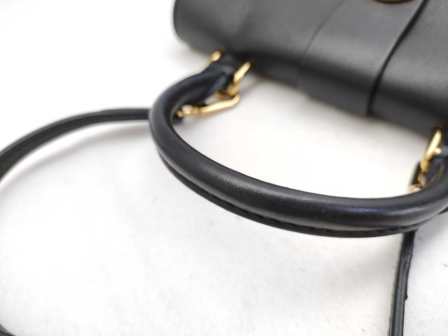 LOUIS VUITTON RFID Verified, Serial Number Unverifiable, Monogram Louis Vuitton Rocky BB M44141 Black x Brown RFID Enabled Handbag