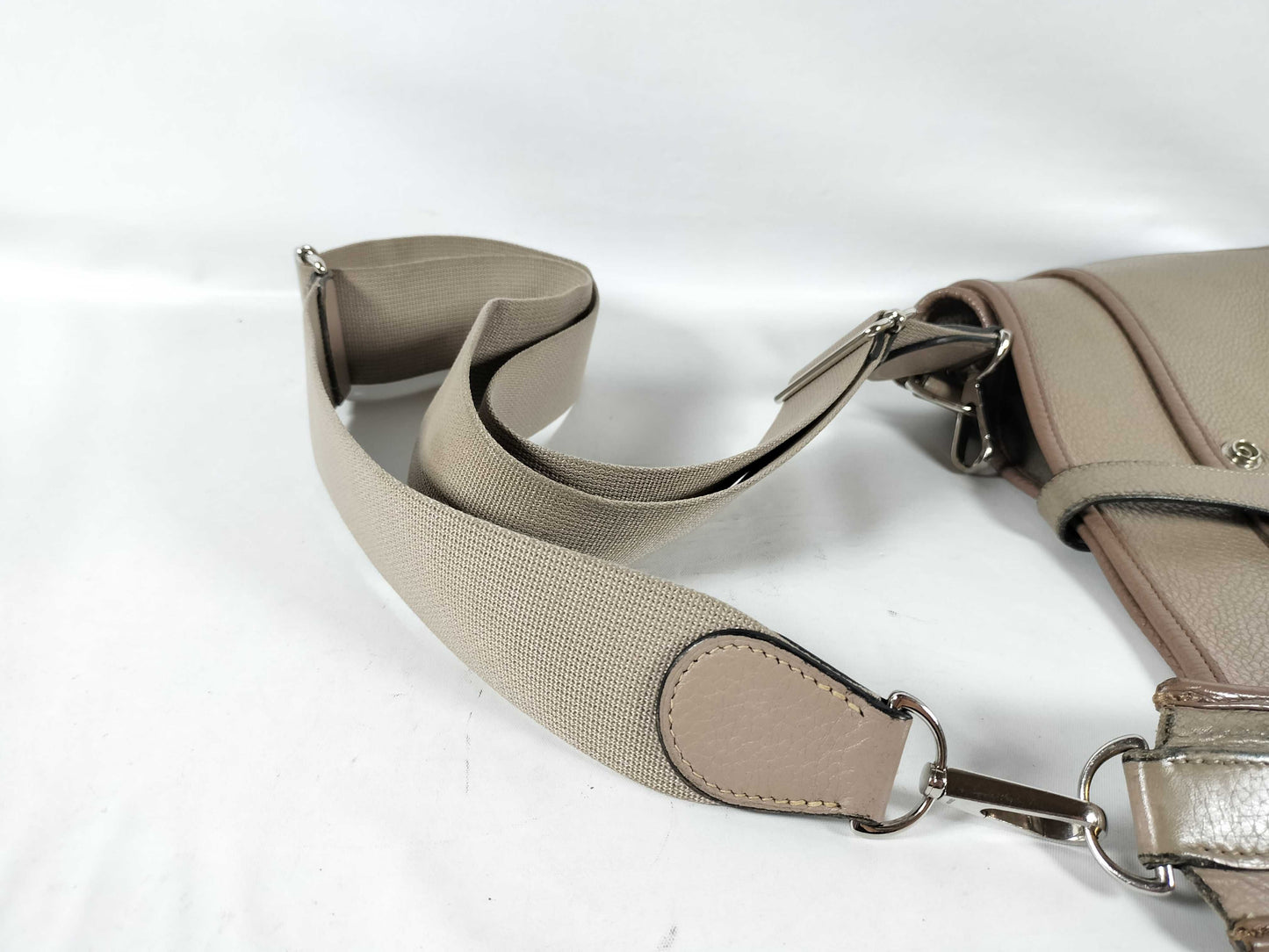 HERMES Evelyne 3 33 GM Taurillon Clemence Etoupe Shoulder Bag with Silver Hardware, 2010