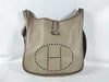 HERMES Evelyne 3 33 GM Taurillon Clemence Etoupe Shoulder Bag with Silver Hardware, 2010