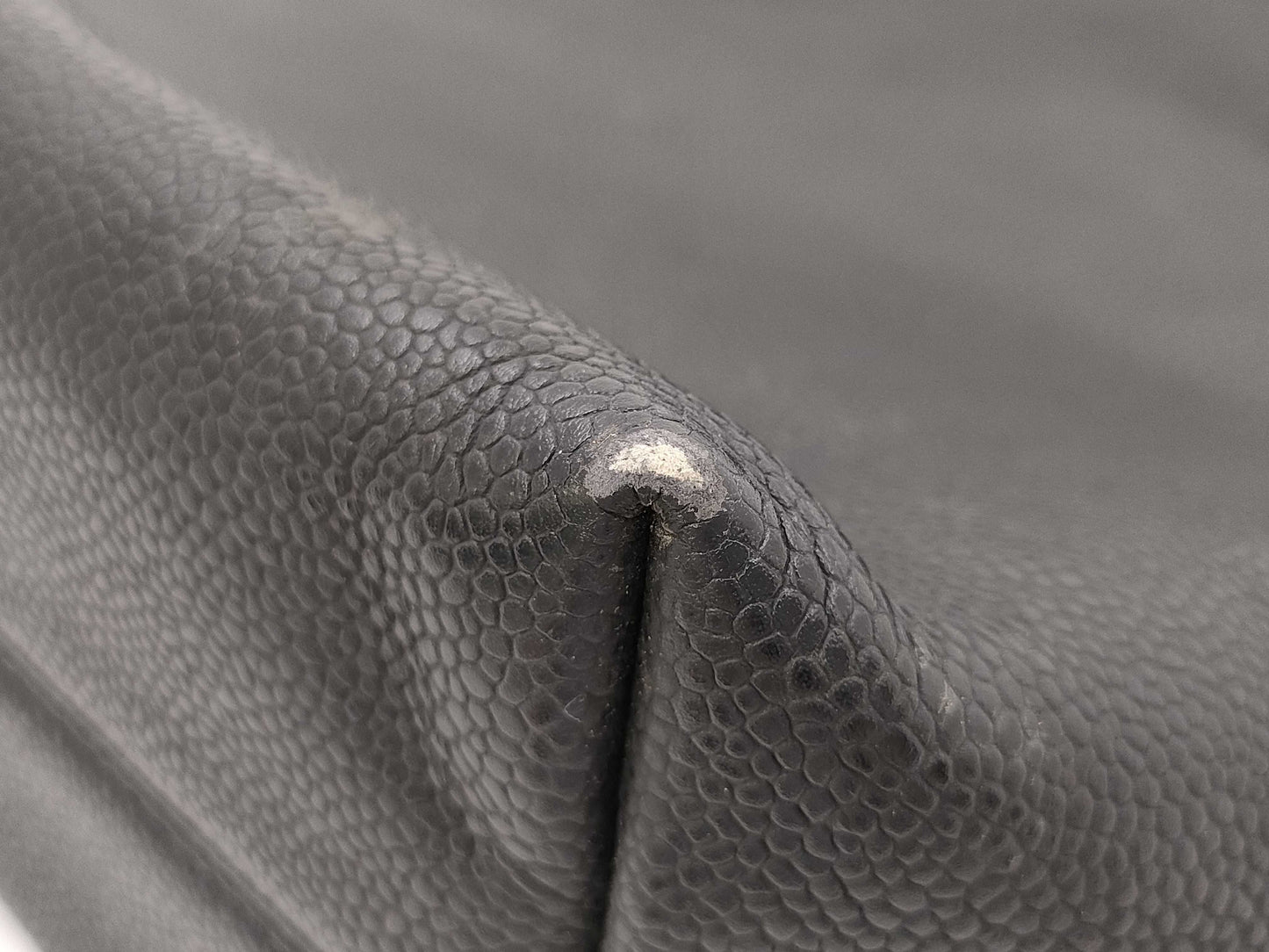 CHANEL Caviar Skin Coco Mark Tote Bag
