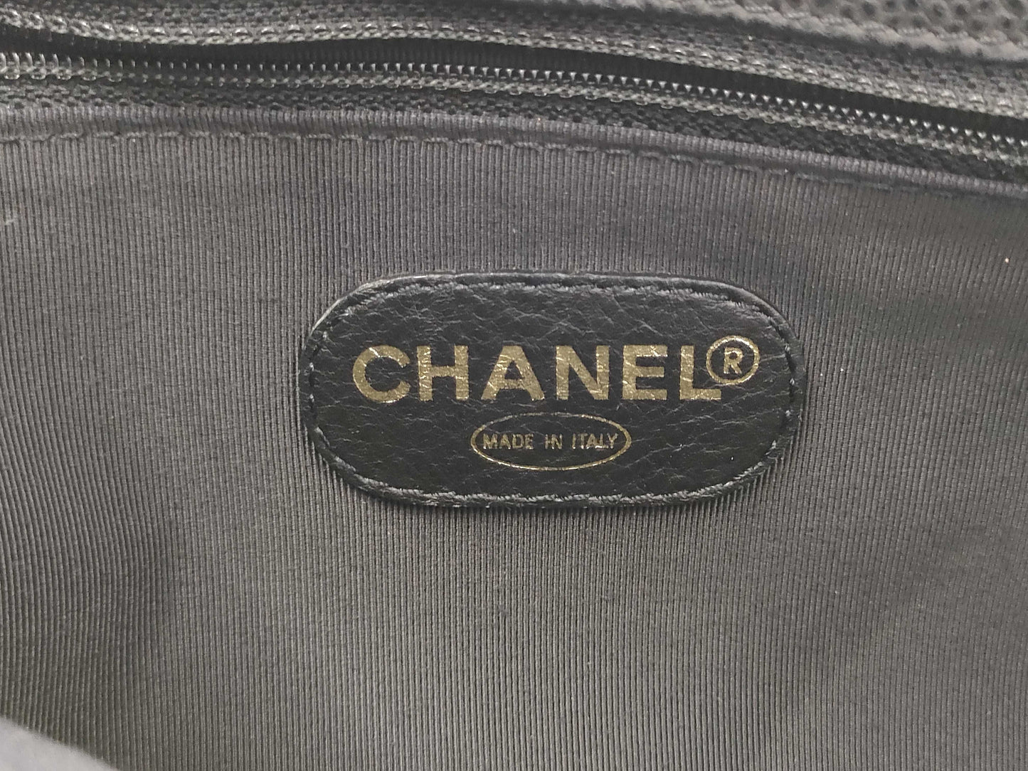 CHANEL Caviar Skin Coco Mark Tote Bag