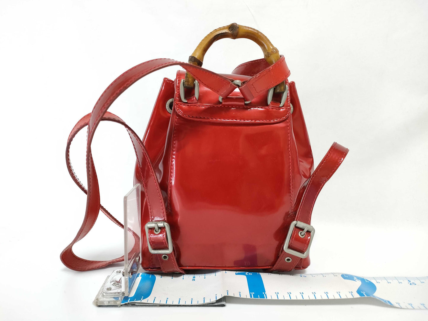 GUCCI Bamboo Backpack in Patent Leather