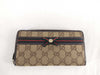 GUCCI GUCCI Long Wallet Round Zip GG Canvas Sherry Line Wallet