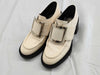 ROGER VIVIER Roger Vivier Vivranger Patent Loafers White Size 35.5