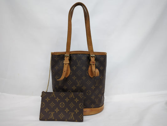 LOUIS VUITTON M42238 Monogram Bucket PM Tote Bag
