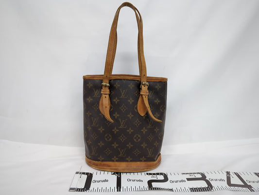 LOUIS VUITTON M42238 Monogram Bucket PM Tote Bag